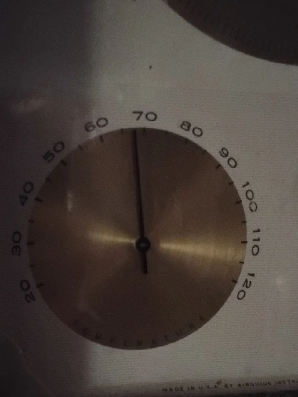 Brass Dial Wall Barometer and Hygrometers in Gold Tone